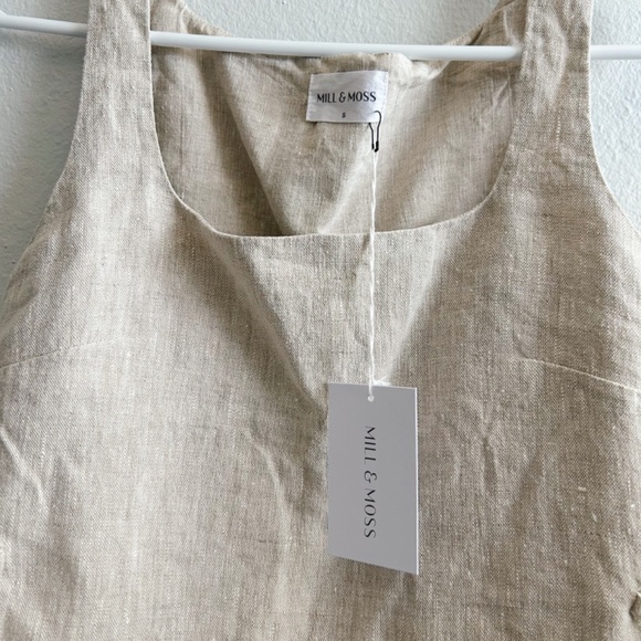 Mill & Moss Spruce Cropped Tank Top with Ties- NWT - Size Small - Picture 3 of 7